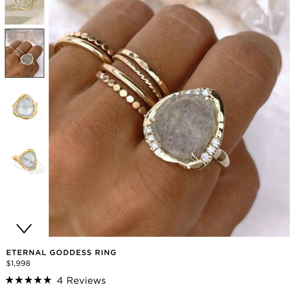 Glamorous Gold And Silver Statement Ring - image 1